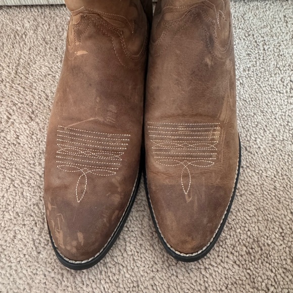 Ariat Western Heritage Browns Distressed Leather Boots 9.5 B Style No.10001021 - Picture 4 of 16